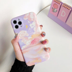 Nostalgic Lilac Dreamy Clouds iPhone Case-Kawaii Dream