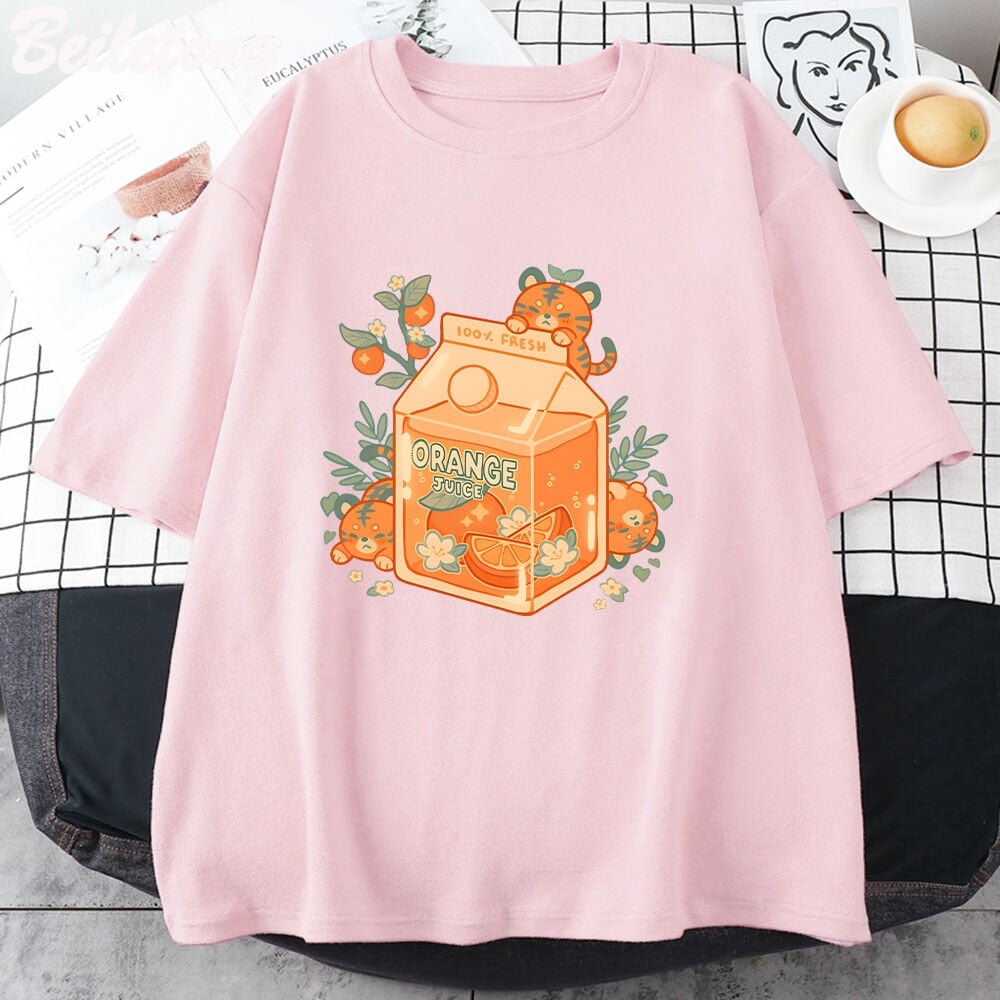 Orange Juice Kawaii Unisex Tee-Kawaii Dream