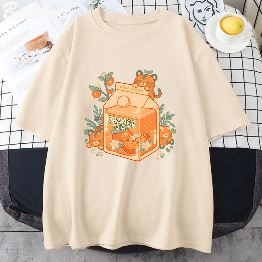 Orange Juice Kawaii Unisex Tee-Kawaii Dream