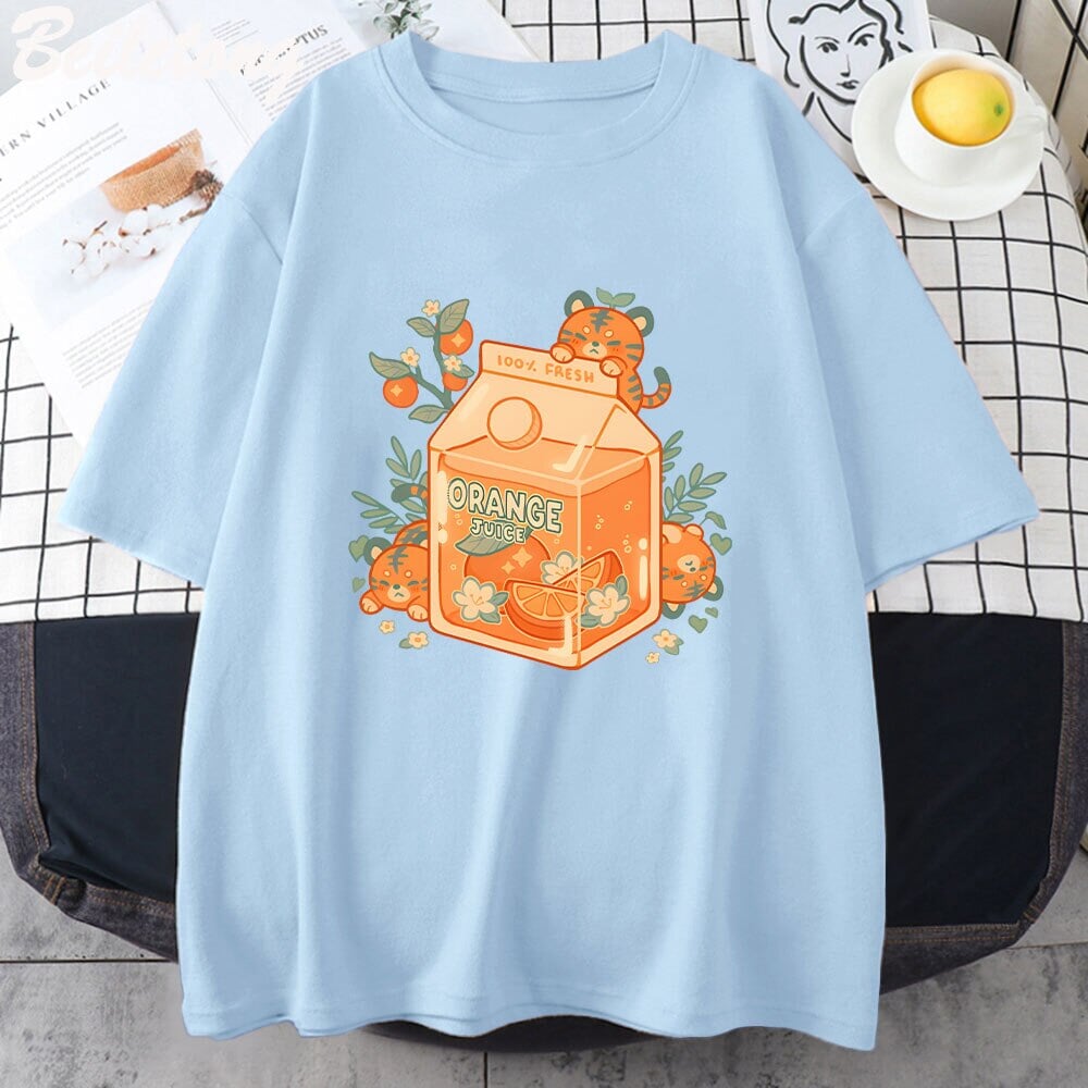 Orange Juice Kawaii Unisex Tee-Kawaii Dream