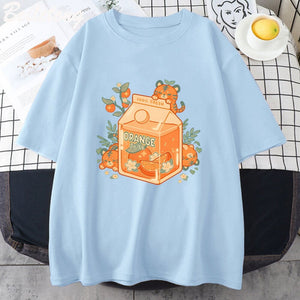 Orange Juice Kawaii Unisex Tee-Kawaii Dream