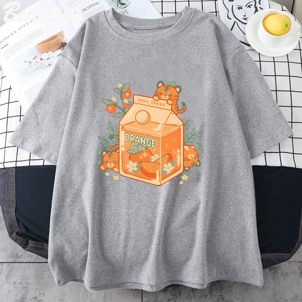 Orange Juice Kawaii Unisex Tee-Kawaii Dream