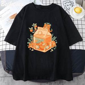 Orange Juice Kawaii Unisex Tee-Kawaii Dream