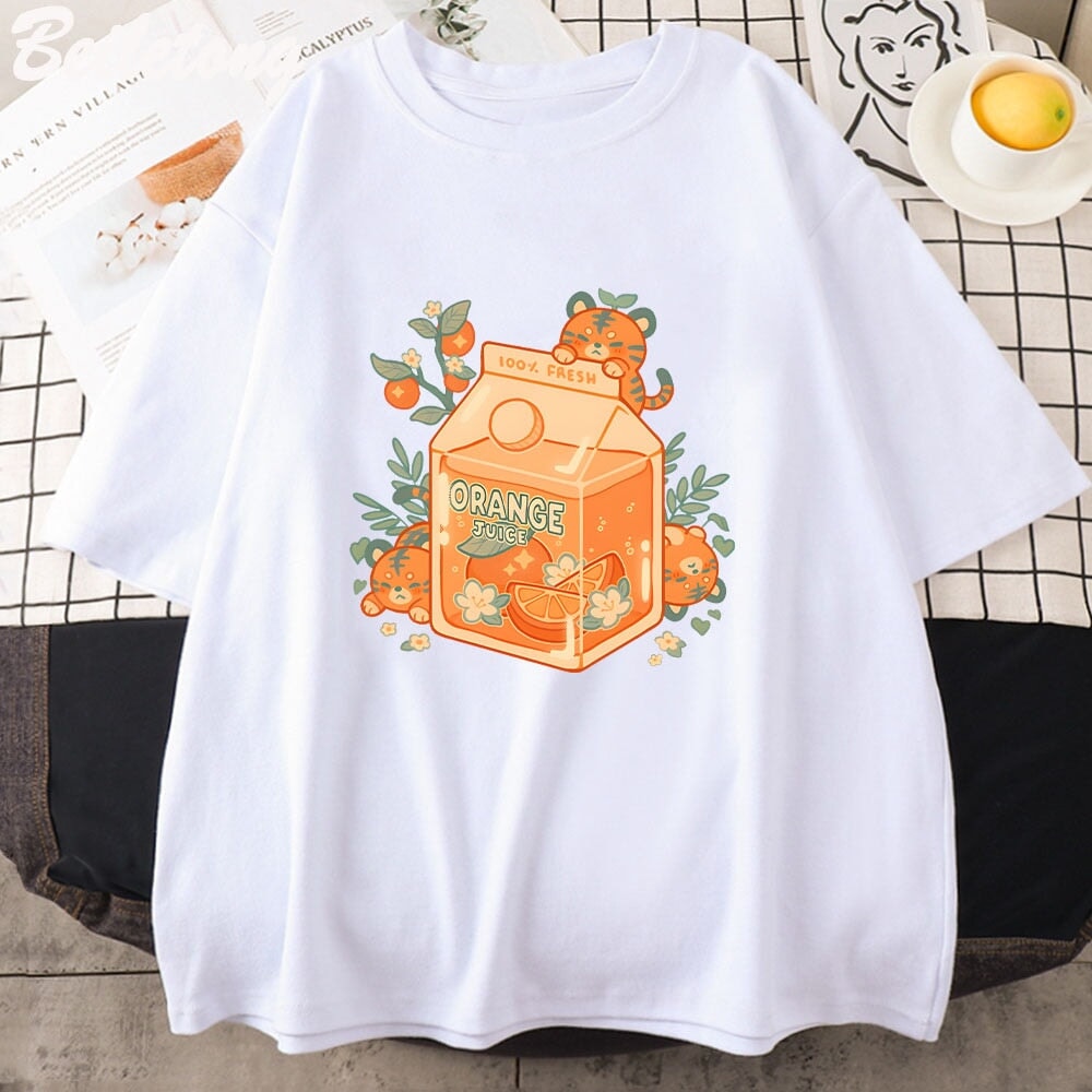 Orange Juice Kawaii Unisex Tee-Kawaii Dream