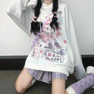 Oversized Harajuku Care Bear Hoodie-Kawaii Dream
