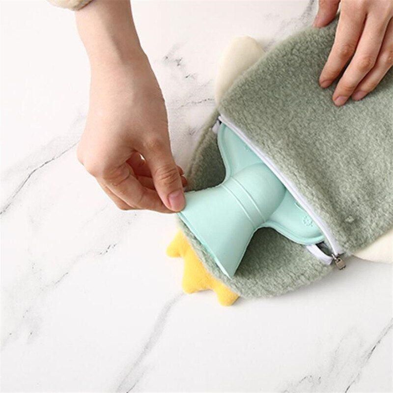 Pastel Animal Friends Portable Hot Water Bottle-Kawaii Dream