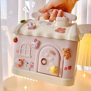 Pastel Cloud House Piggy Bank-Kawaii Dream