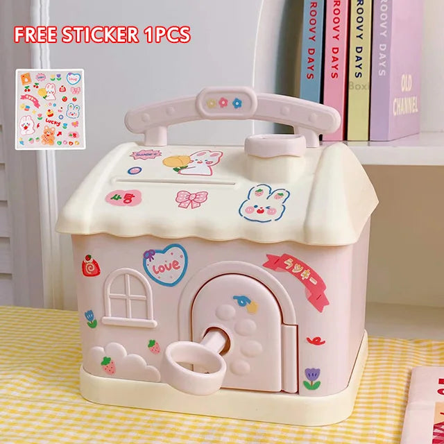 Pastel Cloud House Piggy Bank-Kawaii Dream