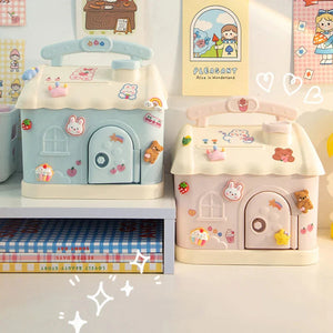 Pastel Cloud House Piggy Bank-Kawaii Dream