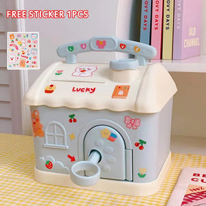 Pastel Cloud House Piggy Bank-Kawaii Dream