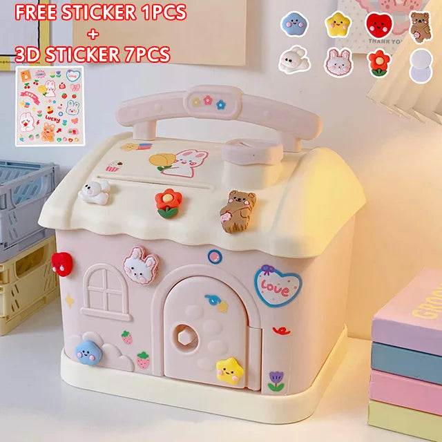 Pastel Cloud House Piggy Bank-Kawaii Dream