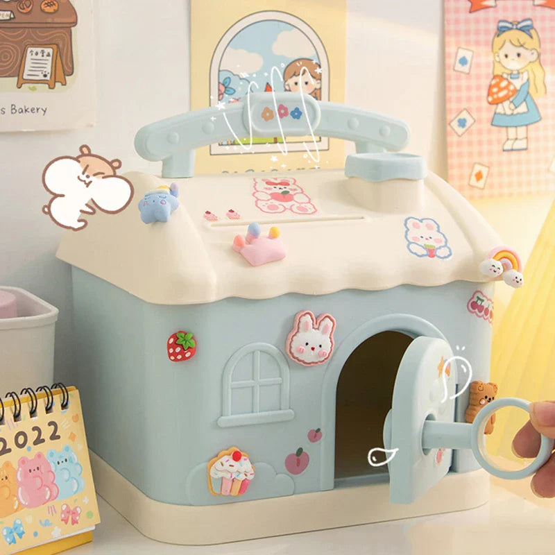 Pastel Cloud House Piggy Bank-Kawaii Dream