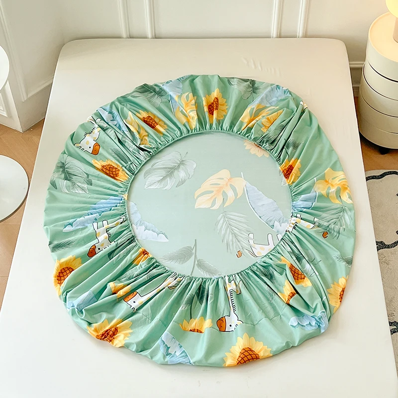 Pastel Mint Green Floral Bedsheet Only-Kawaii Dream