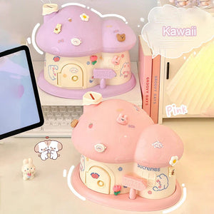 Pastel Mushroom House Piggy Bank-Kawaii Dream