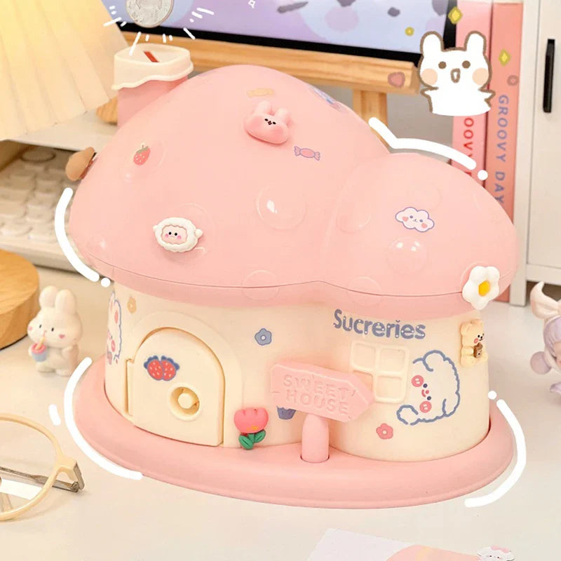 Pastel Mushroom House Piggy Bank-Kawaii Dream