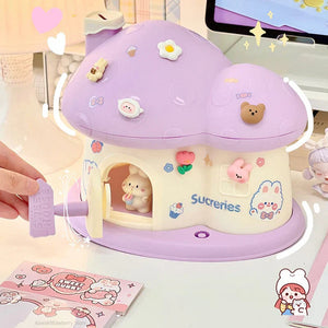 Pastel Mushroom House Piggy Bank-Kawaii Dream
