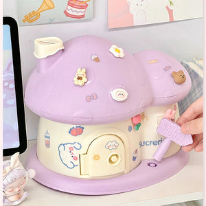 Pastel Mushroom House Piggy Bank-Kawaii Dream