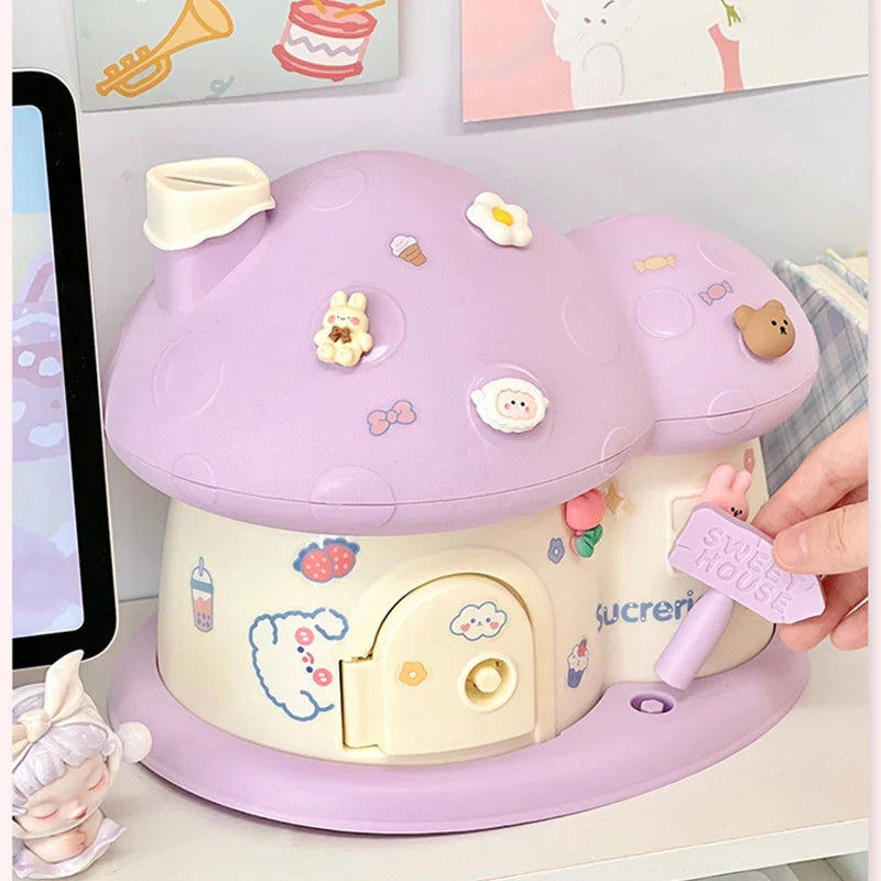 Pastel Mushroom House Piggy Bank-Kawaii Dream