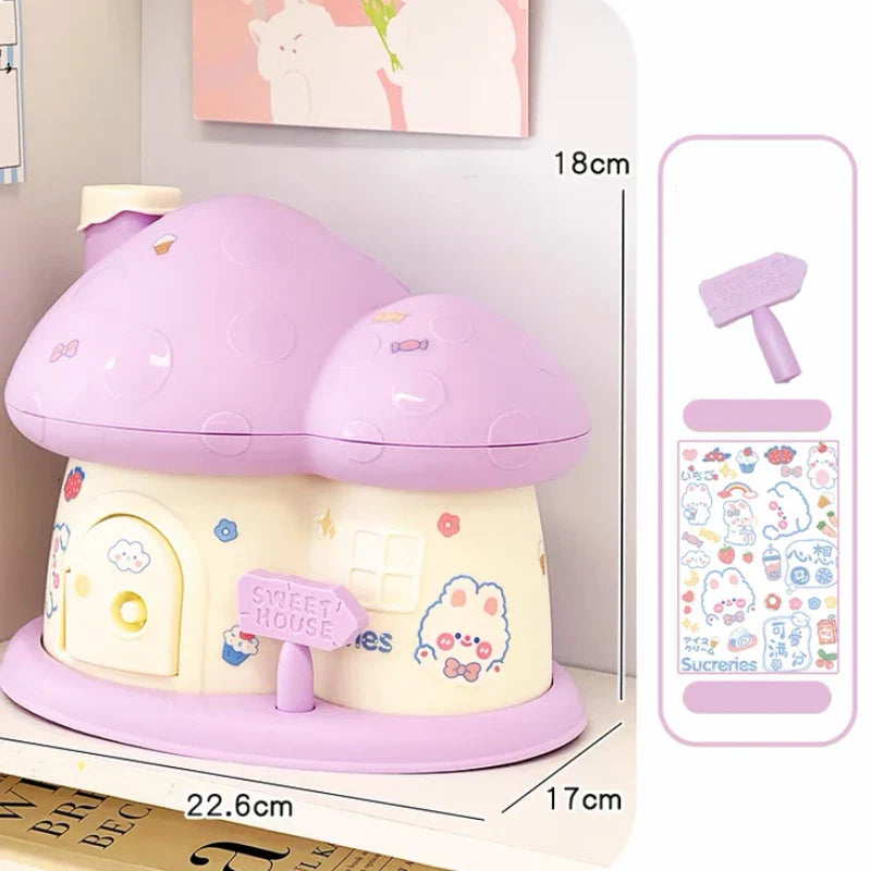 Pastel Mushroom House Piggy Bank-Kawaii Dream