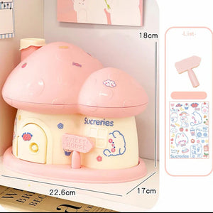 Pastel Mushroom House Piggy Bank-Kawaii Dream
