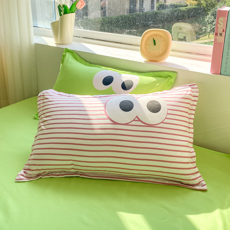 Pastel Pink Googly Eyes Bedding Set Collection-Kawaii Dream