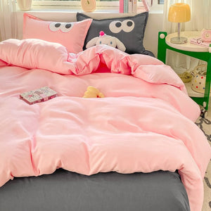 Pastel Pink Googly Eyes Bedding Set Collection-Kawaii Dream