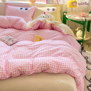 Pastel Pink Googly Eyes Bedding Set Collection-Kawaii Dream