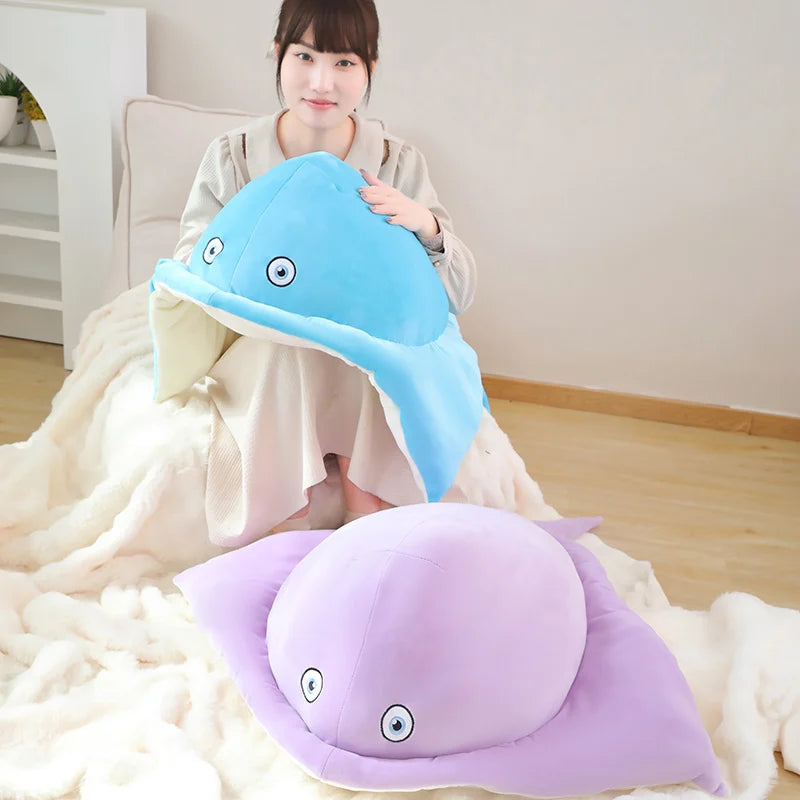Pastel Purple Blue Stingray Plushies-Kawaii Dream