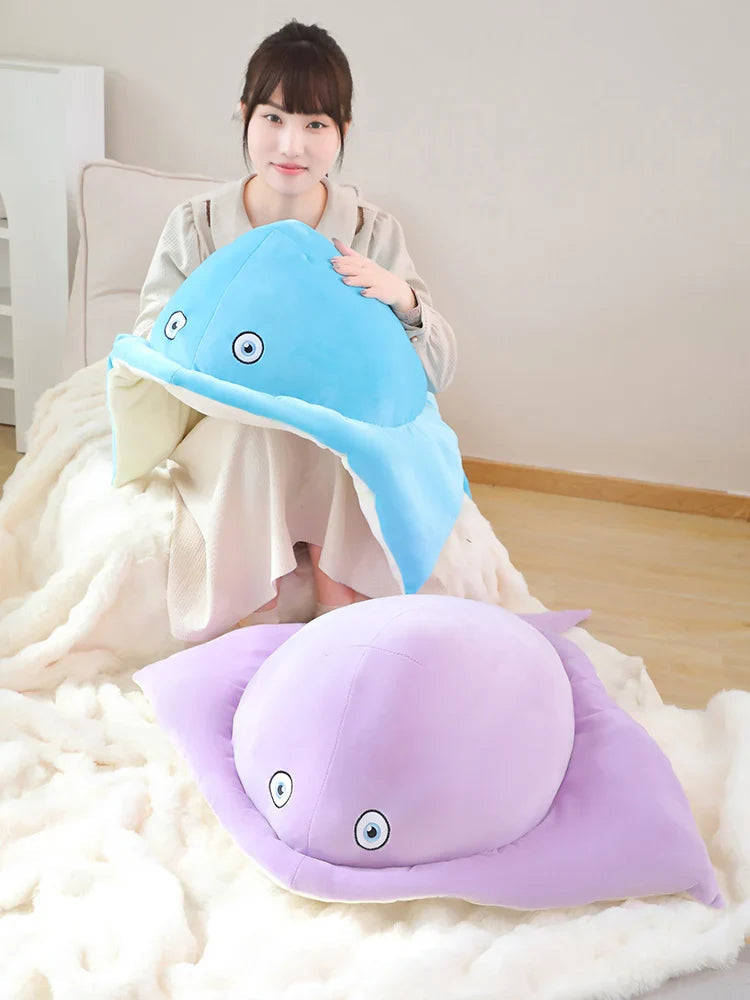 Pastel Purple Blue Stingray Plushies-Kawaii Dream
