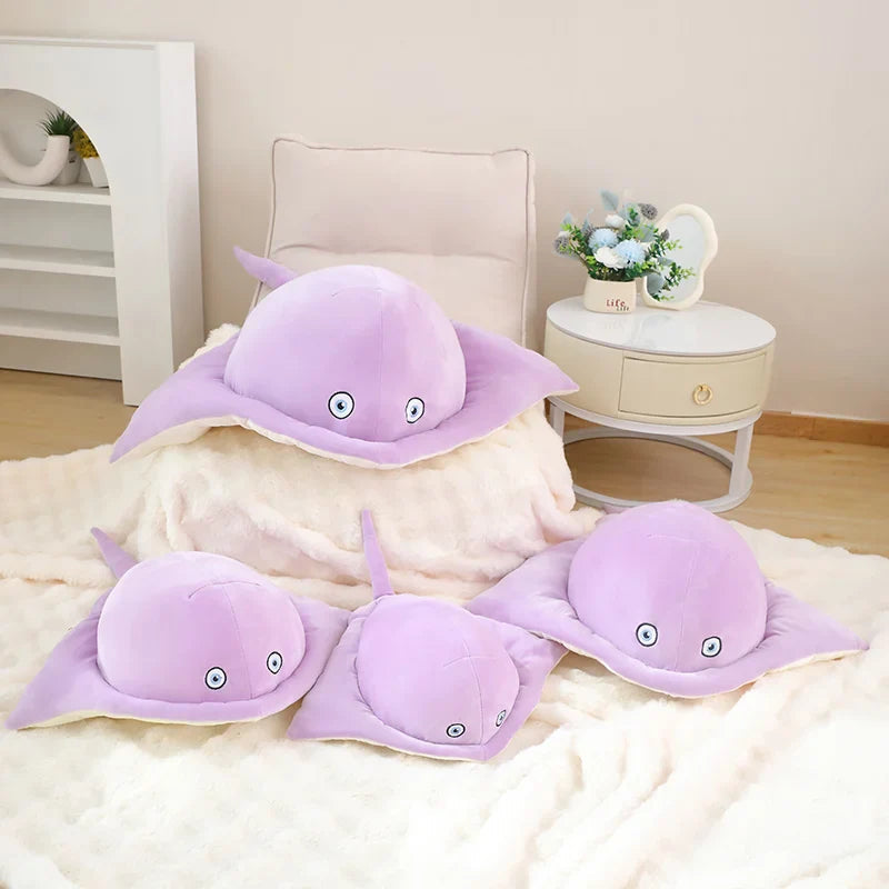 Pastel Purple Blue Stingray Plushies-Kawaii Dream