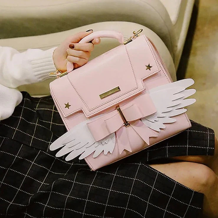 Pink Angel Wings Shoulder Bag Hand Bag-Kawaii Dream