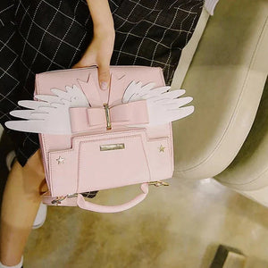 Pink Angel Wings Shoulder Bag Hand Bag-Kawaii Dream