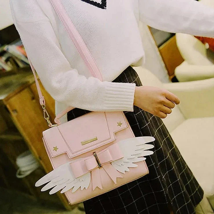 Pink Angel Wings Shoulder Bag Hand Bag-Kawaii Dream