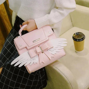 Pink Angel Wings Shoulder Bag Hand Bag-Kawaii Dream