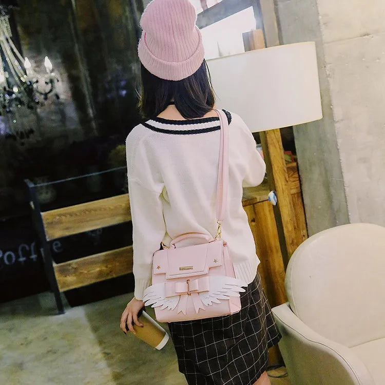 Pink Angel Wings Shoulder Bag Hand Bag-Kawaii Dream