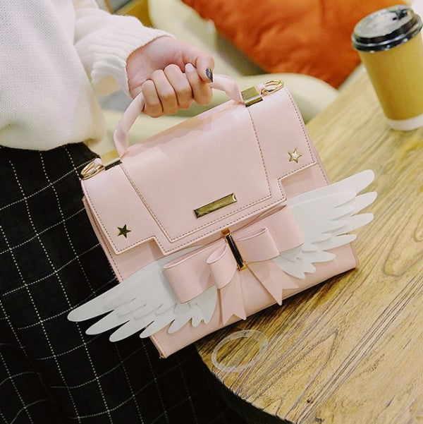 Pink Angel Wings Shoulder Bag Hand Bag-Kawaii Dream