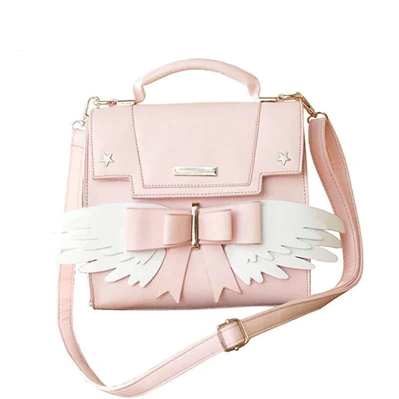 Pink Angel Wings Shoulder Bag Hand Bag-Kawaii Dream