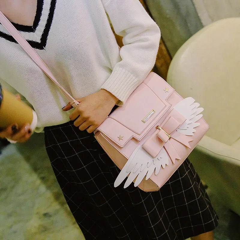 Pink Angel Wings Shoulder Bag Hand Bag-Kawaii Dream