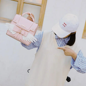 Pink Angel Wings Shoulder Bag Hand Bag-Kawaii Dream