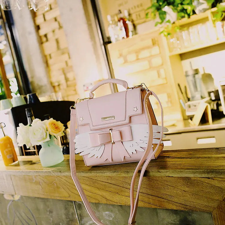 Pink Angel Wings Shoulder Bag Hand Bag-Kawaii Dream
