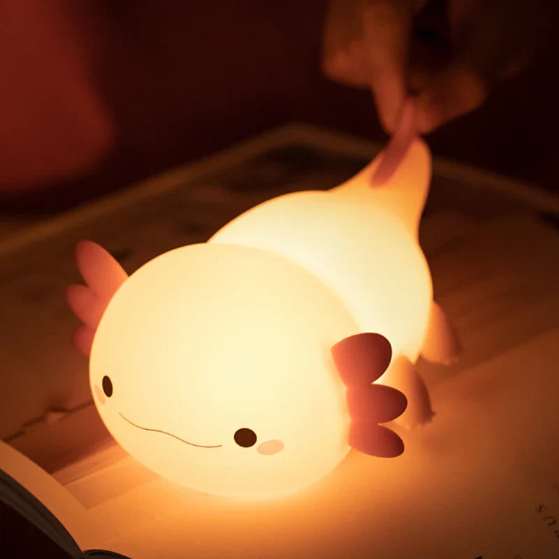 Pink Axolotl LED Night Light-Kawaii Dream