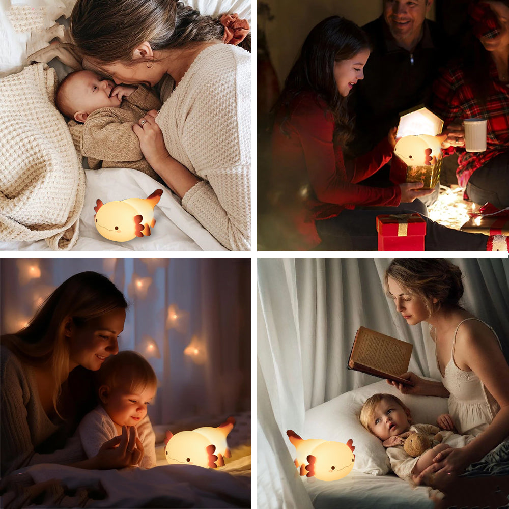 Pink Axolotl LED Night Light-Kawaii Dream