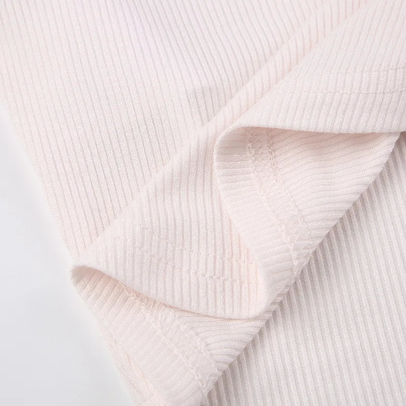 Pink Black Ribbon Laced Long Sleeve Women's Top-Kawaii Dream