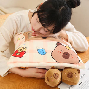 Pink Brown Capybara Candy Bag Plushies-Kawaii Dream