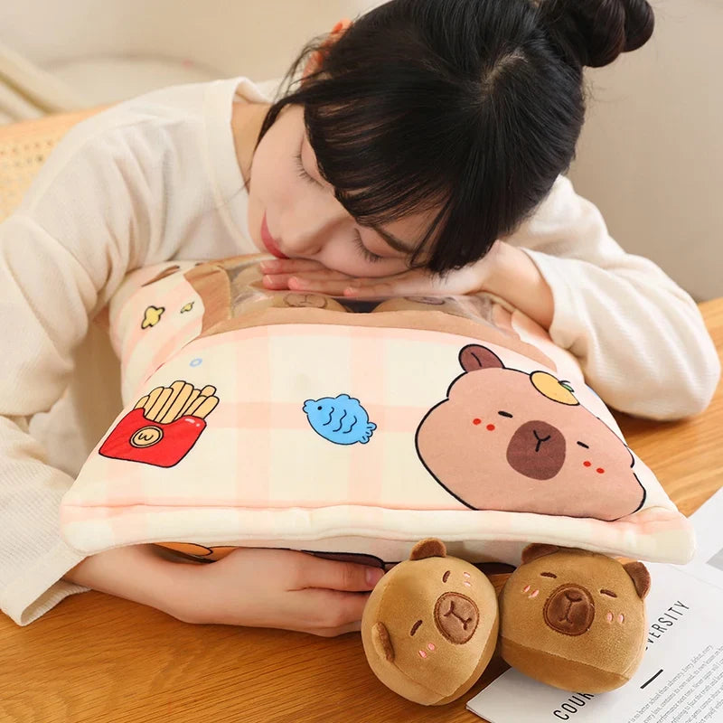 Pink Brown Capybara Candy Bag Plushies-Kawaii Dream