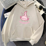 Pink Chilling Axolotl Unisex Hoodies-Kawaii Dream