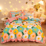 Pink Floral Bedding Set Collection with Bed Sheet-Kawaii Dream