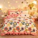 Pink Floral Bedding Set Collection with Bed Sheet-Kawaii Dream