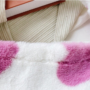 Pink Hearts Fluffy Tote Bag-Kawaii Dream
