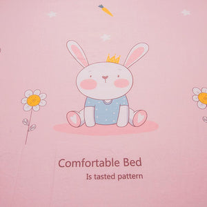 Pink Princess Bunny Fitted Bedsheet-Kawaii Dream